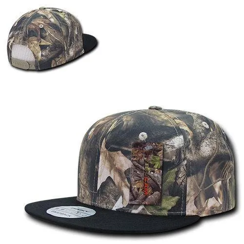 1 Dozen Decky Camouflage Hybricam Retro Flat Bill Snapback Caps Hats Wholesale Lots