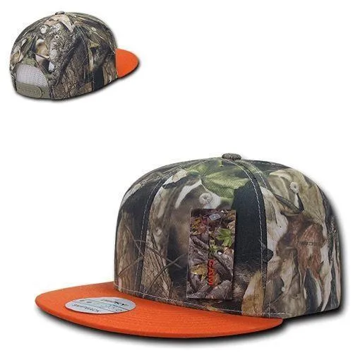 1 Dozen Decky Camouflage Hybricam Retro Flat Bill Snapback Caps Hats Wholesale Lots