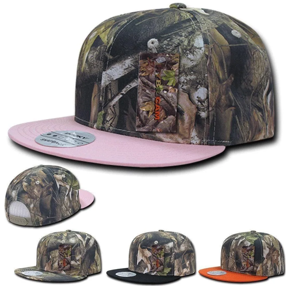 1 Dozen Decky Camouflage Hybricam Retro Flat Bill Snapback Caps Hats Wholesale Lots