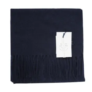 100% Cashmere Scarf Made In Scotland New Navy