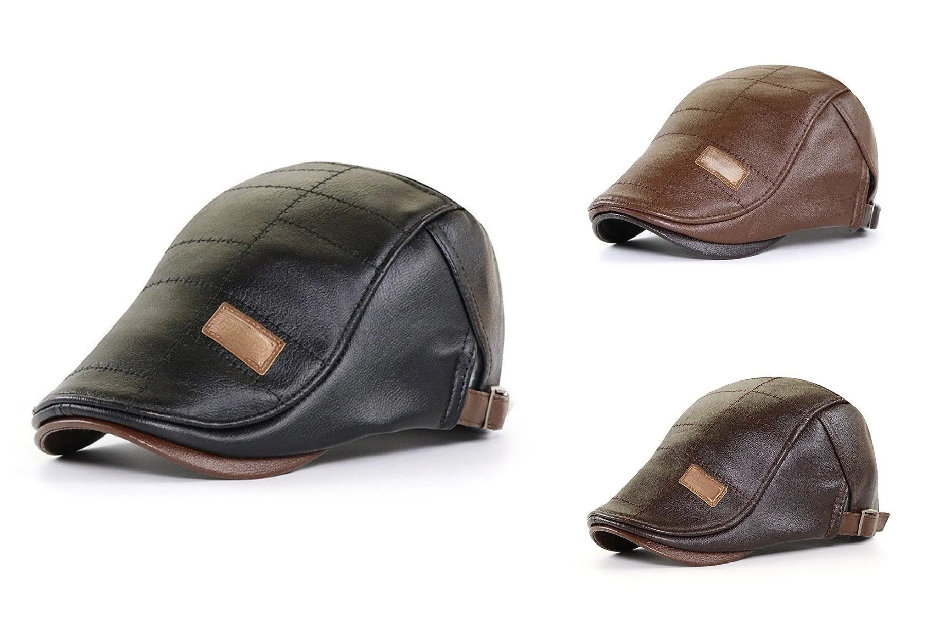 2024 High Quality Trendy Leather Beret