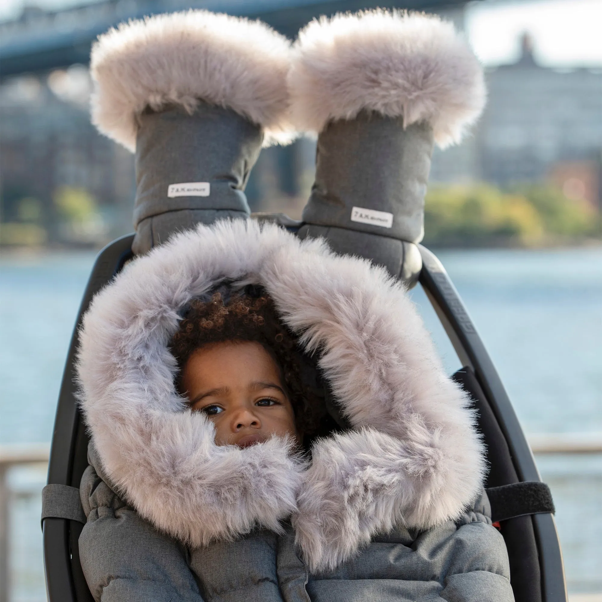 7AM Enfant Warmmuffs Stroller Faux Fur Gloves