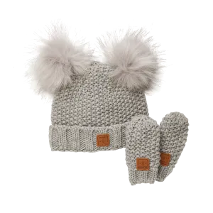 Adorable Knit Toque and Mittens Set - Infants