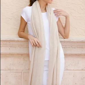 Alashan Cashmere Breezy Travel Wrap - Latte