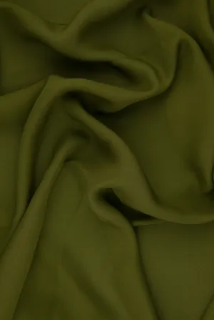 Army Green Silk Double Georgette Fabric