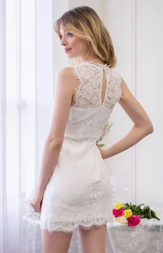 Bridal Suite Lace Trim Dress