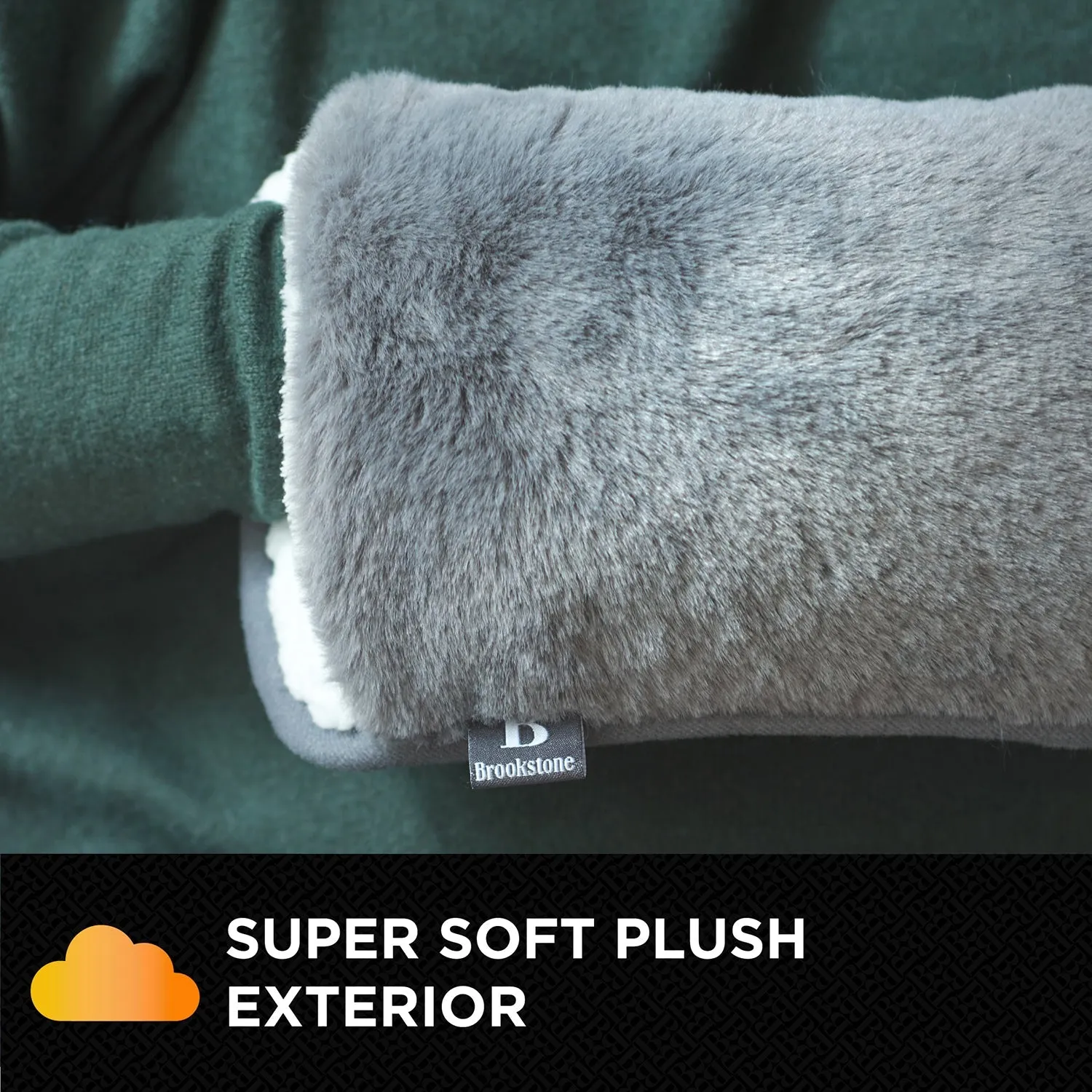 Brookstone Faux Fur Hand Warmer