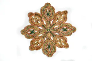 Bugle Beaded Patch Applique 8" - 1 Piece