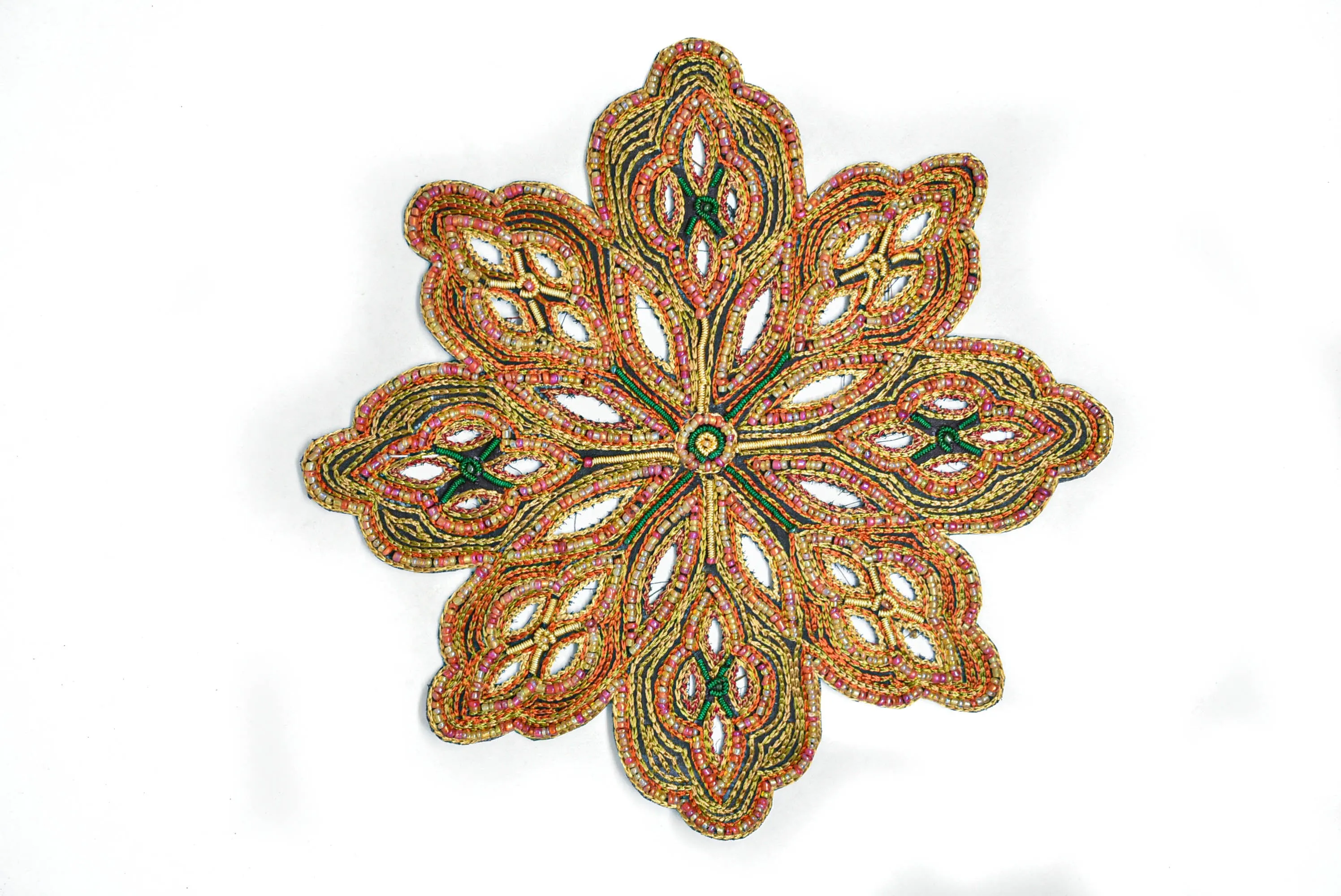 Bugle Beaded Patch Applique 8" - 1 Piece