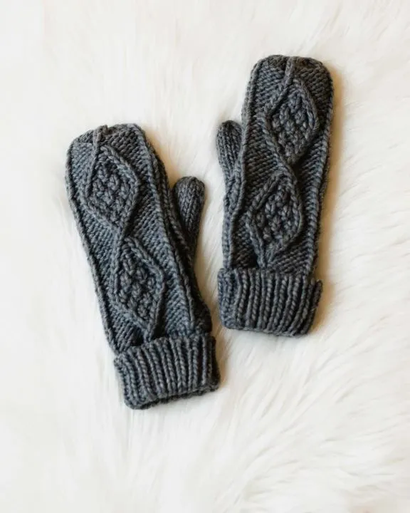 Cable Knit Mittens