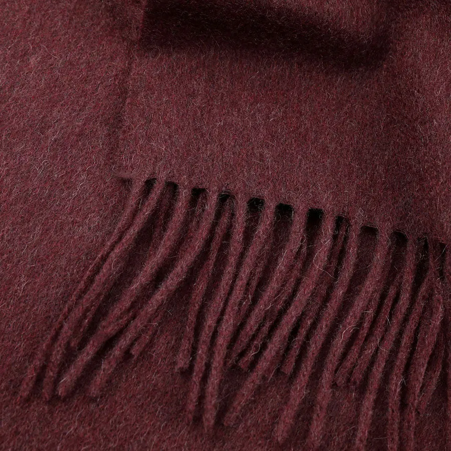 Cashmere Scarf - Burgundy Mottled