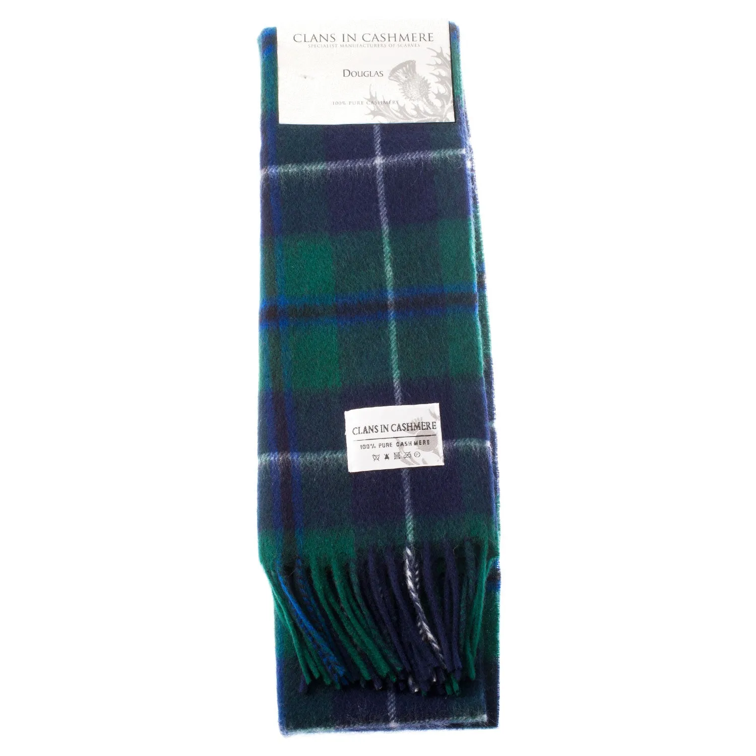 Cashmere Scottish Tartan Clan Scarf  Douglas