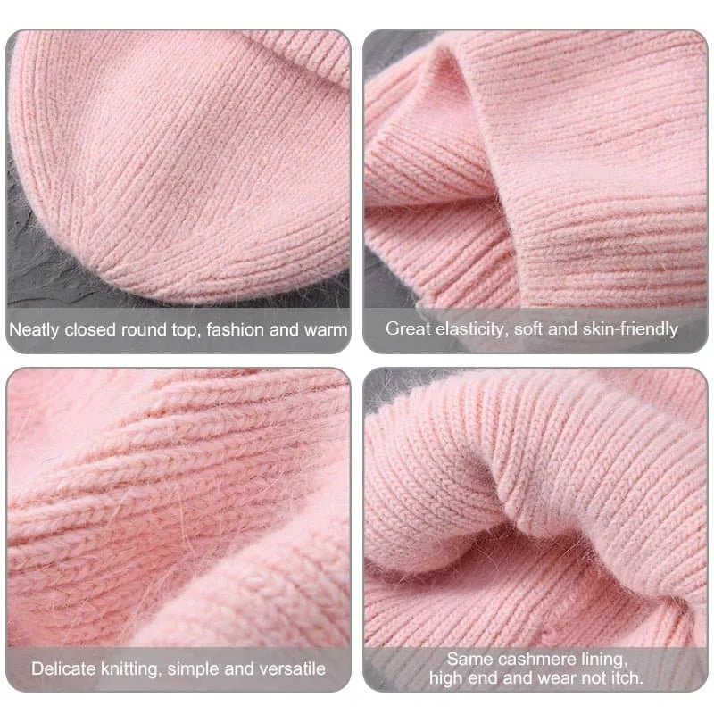 Cashmere Wool Beanies for Women and Men - Cozy Winter Hats