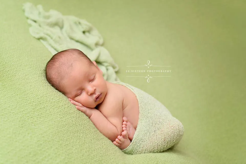 Celery Green Stretch Knit Baby Wrap