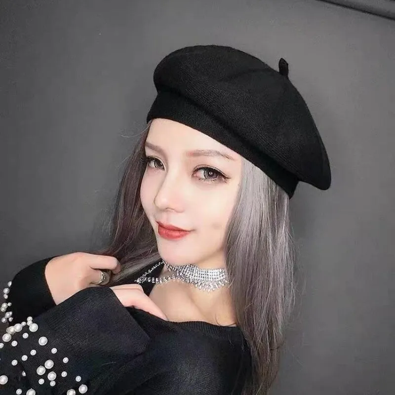 Chic Solid-Colored Outdoor Travel Winter Fashion Beret Hats