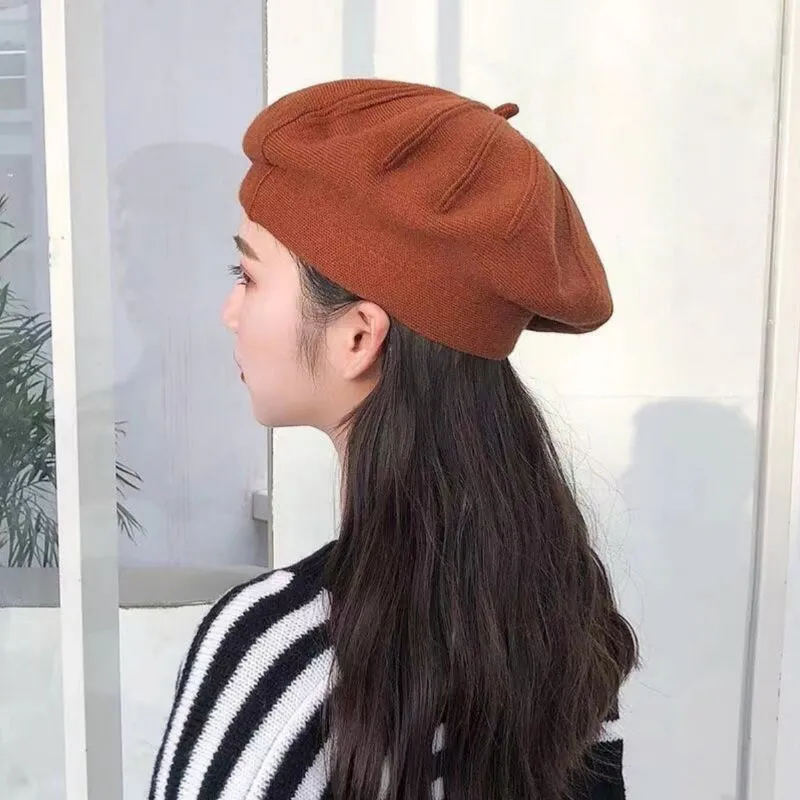 Chic Solid-Colored Outdoor Travel Winter Fashion Beret Hats