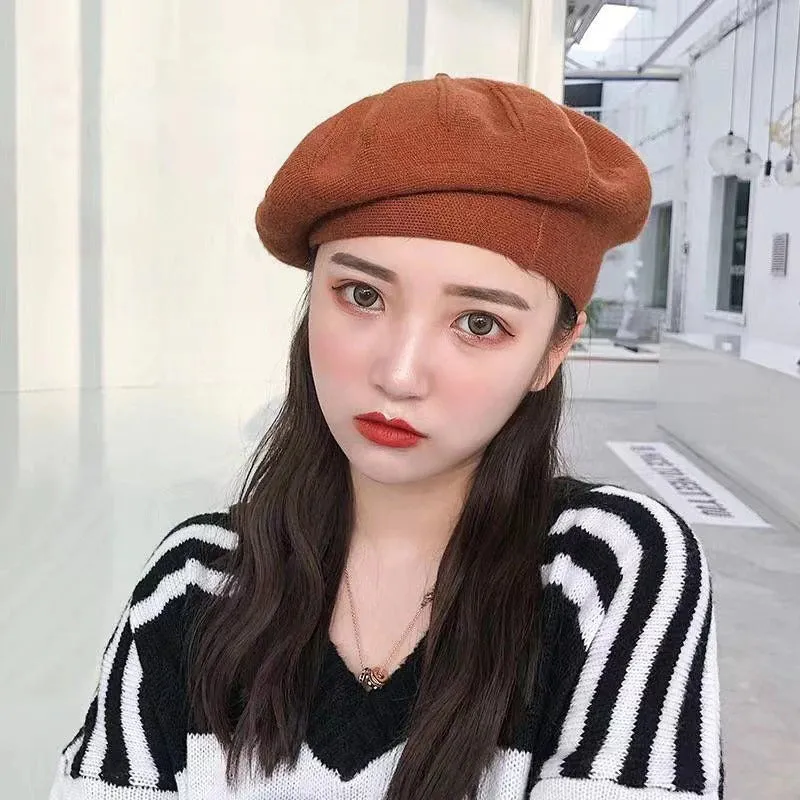 Chic Solid-Colored Outdoor Travel Winter Fashion Beret Hats