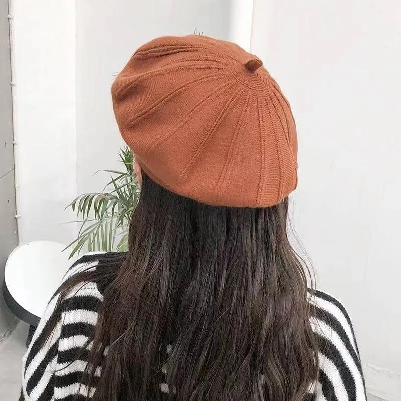 Chic Solid-Colored Outdoor Travel Winter Fashion Beret Hats