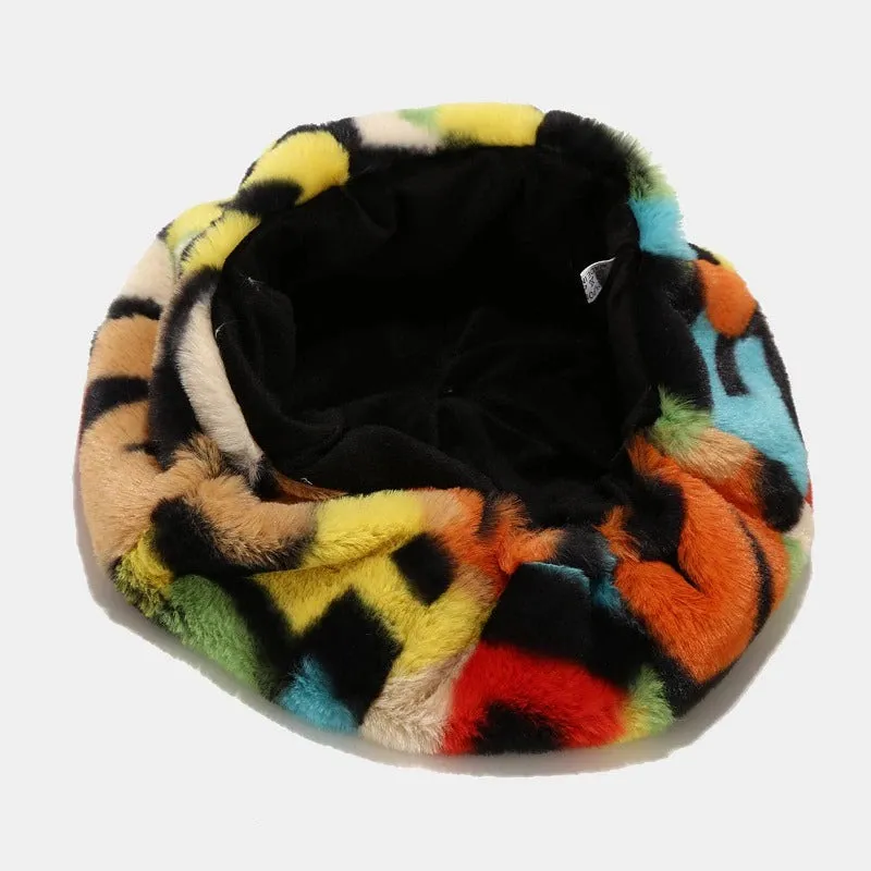 Colorful and Vibrant Graffiti Print Winter Beret Hats