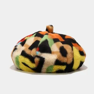 Colorful and Vibrant Graffiti Print Winter Beret Hats