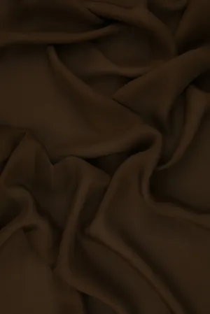 Copper Brown Silk Double Georgette Fabric