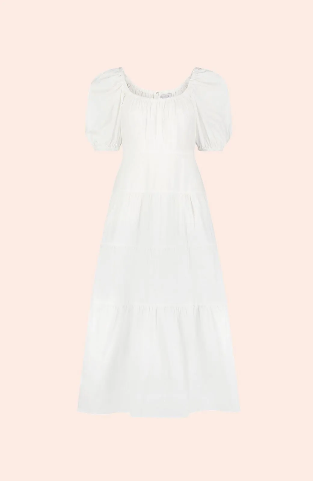 Cotton Poplin Tiered Dress