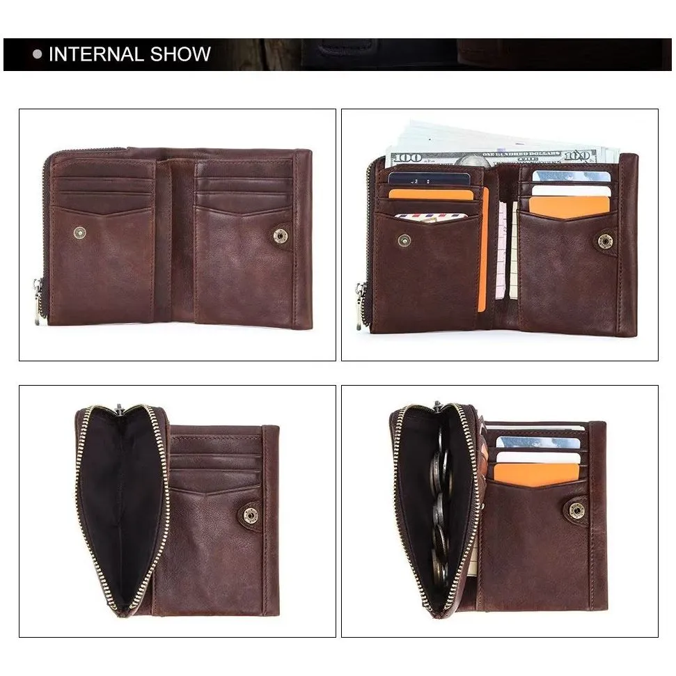 CowLuxe Short Leather Men's Refined Wallet