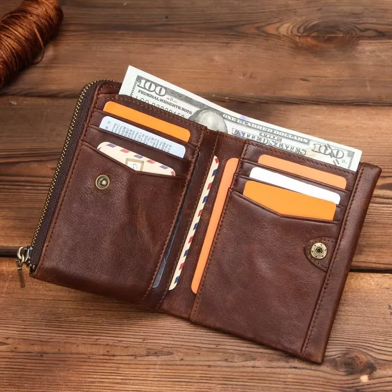 CowLuxe Short Leather Men's Refined Wallet