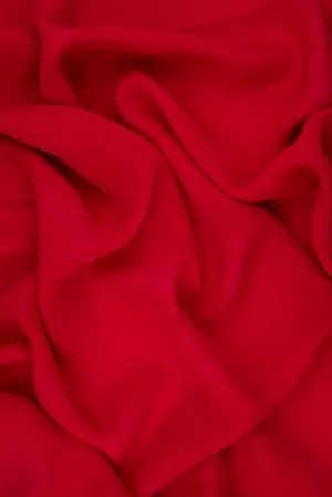 Crimson Red Silk Double Georgette Fabric