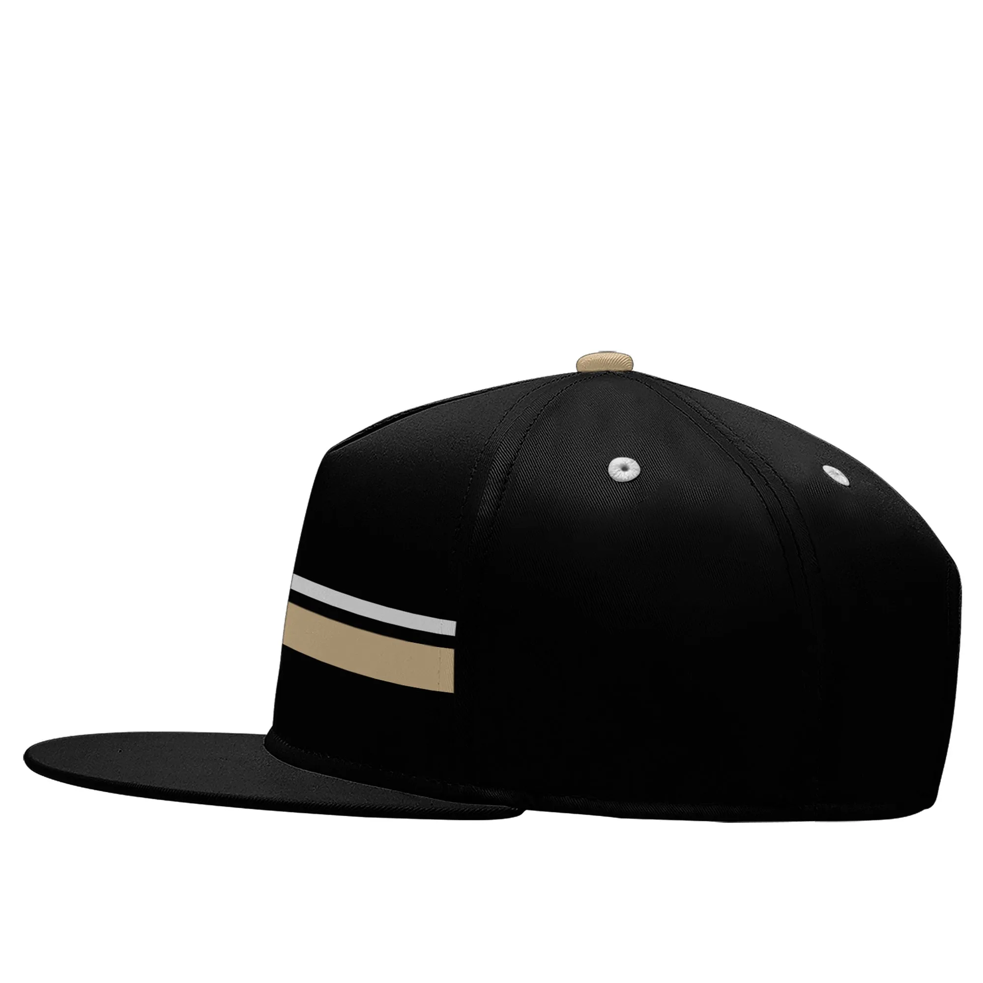 Custom Black New Orleans Hat Sport Design Cap Stitched Adjustable Personalized PR067B-D020262-19