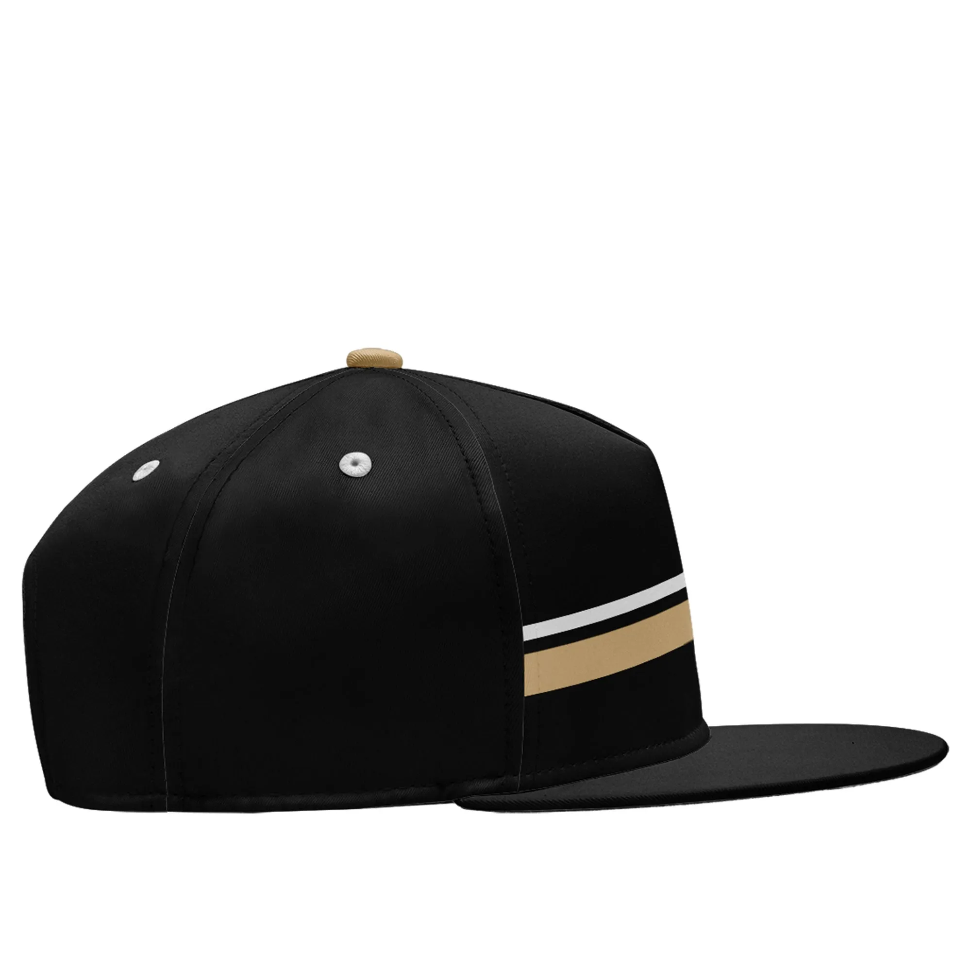 Custom Black New Orleans Hat Sport Design Cap Stitched Adjustable Personalized PR067B-D020262-19