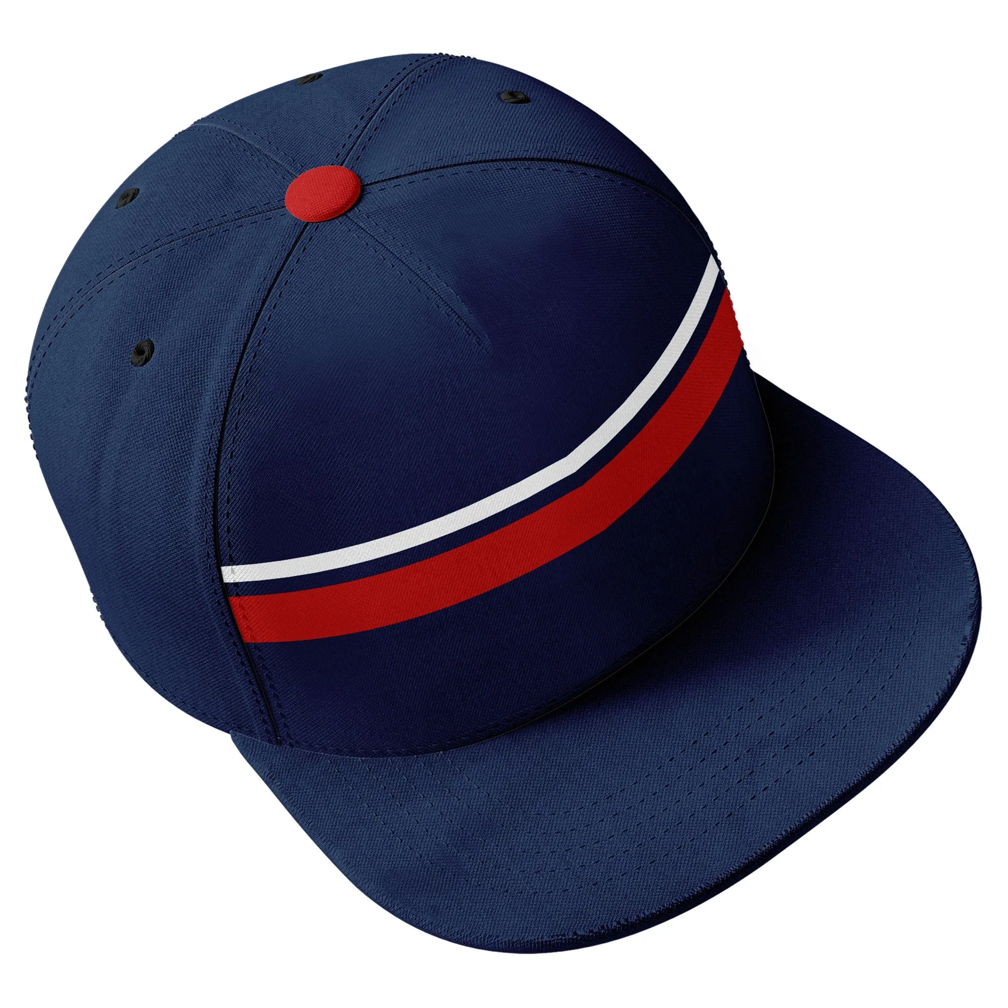 Custom Blue New England Hat Sport Design Cap Stitched Adjustable Personalized PR067B-D020262-26