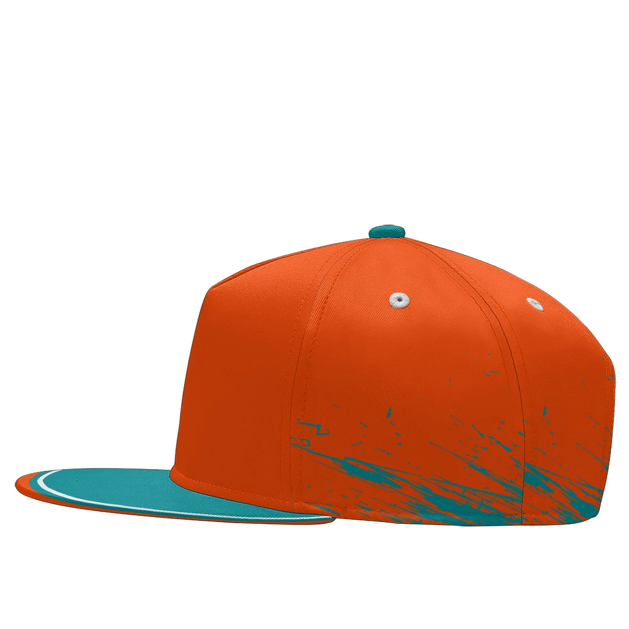 Custom Orange Green Miami Hat Sport Design Cap Stitched Adjustable Personalized PR067B-D020261-24