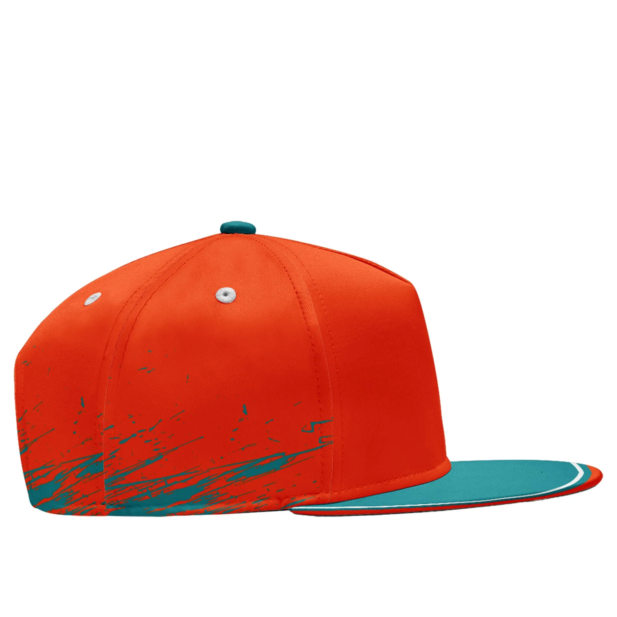 Custom Orange Green Miami Hat Sport Design Cap Stitched Adjustable Personalized PR067B-D020261-24