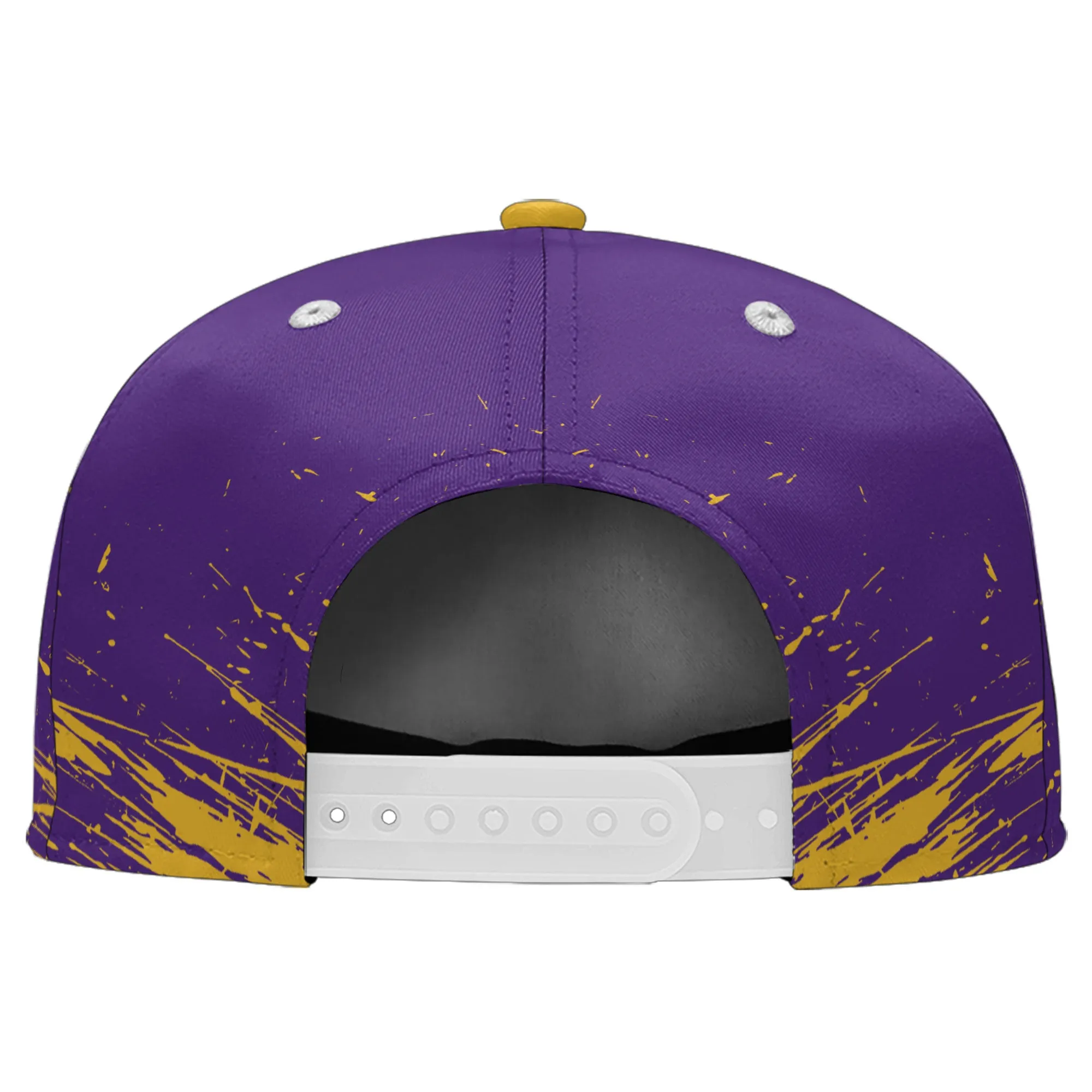 Custom Purple Yellow Minnesota Hat Sport Design Cap Stitched Adjustable Personalized PR067B-D020261-17