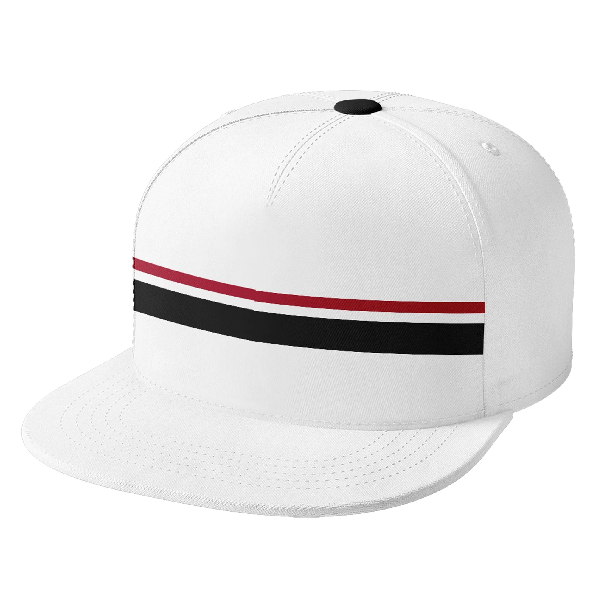 Custom White Baltimore Hat Sport Design Cap Stitched Adjustable Personalized PR067B-D020262-2