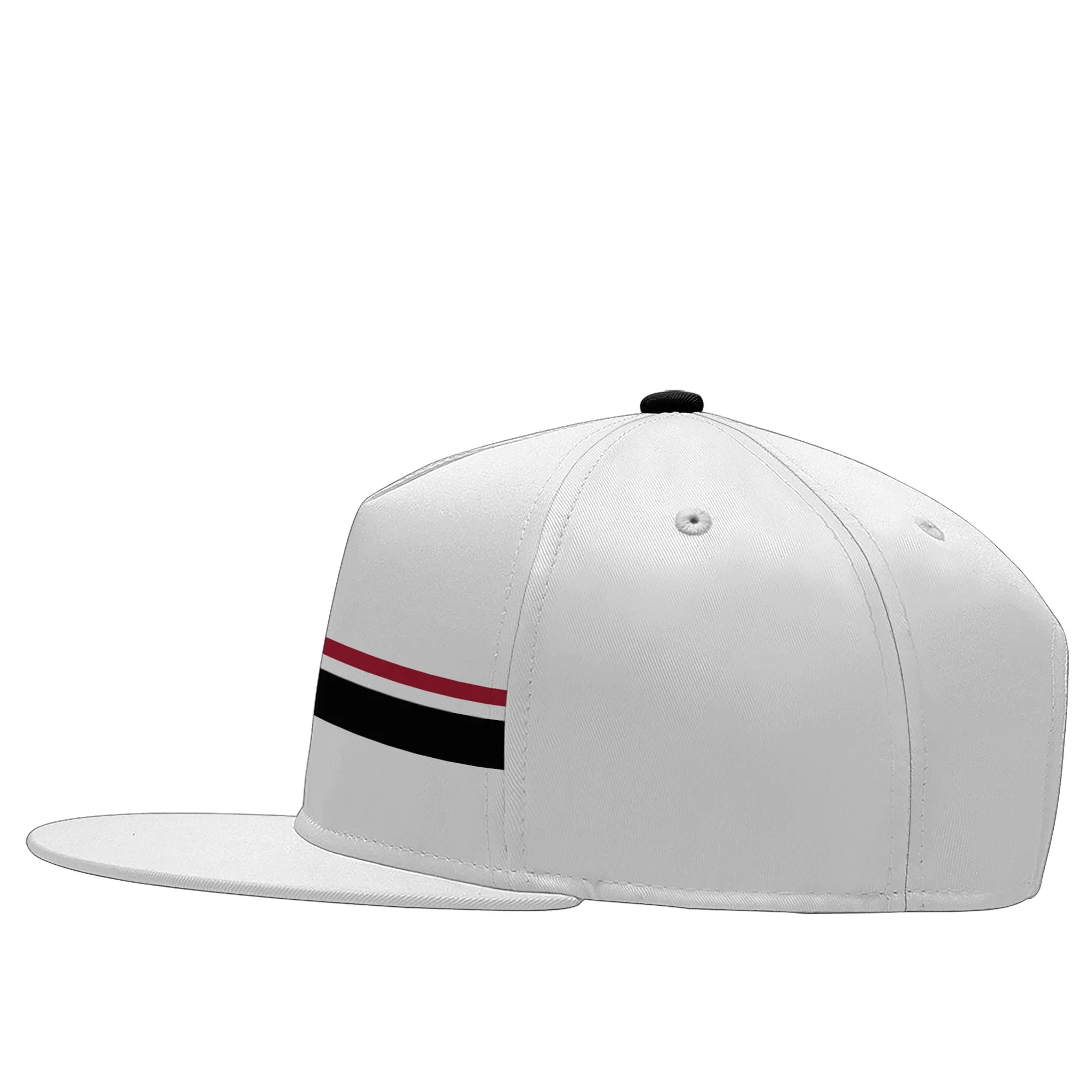 Custom White Baltimore Hat Sport Design Cap Stitched Adjustable Personalized PR067B-D020262-2