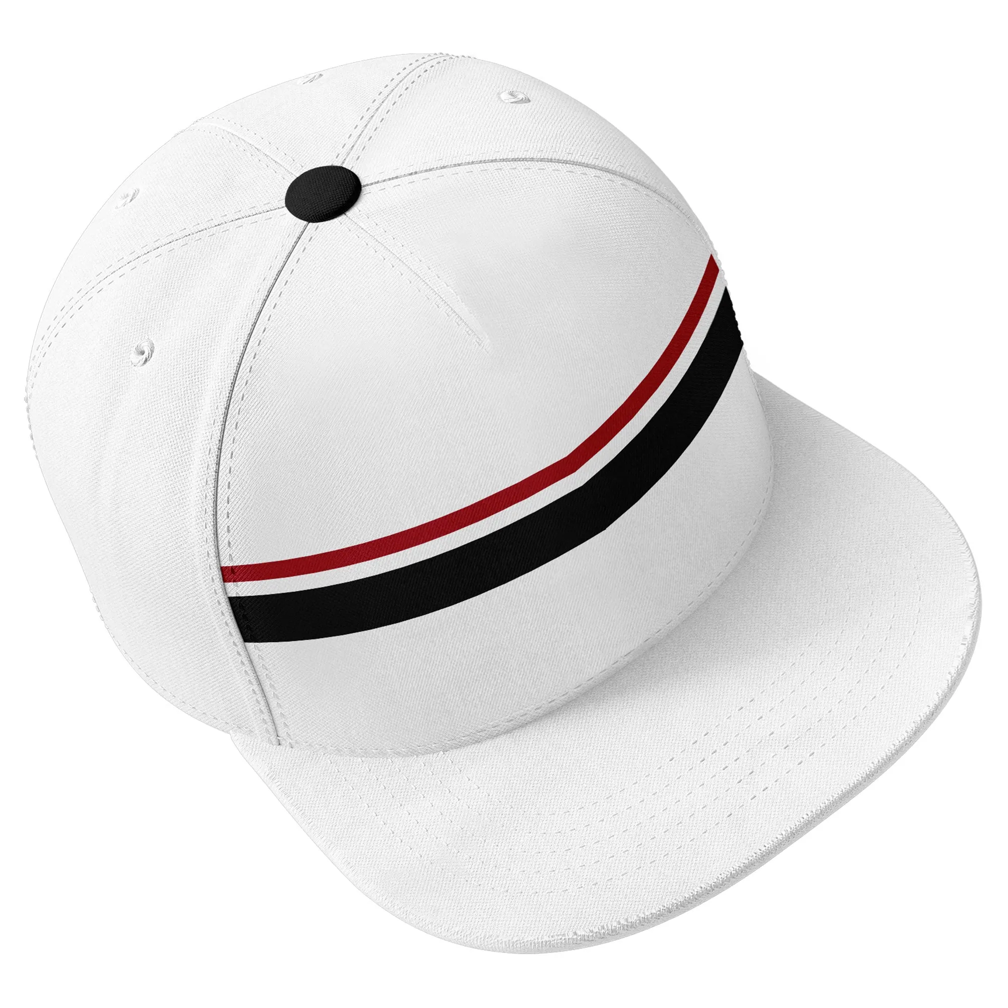 Custom White Baltimore Hat Sport Design Cap Stitched Adjustable Personalized PR067B-D020262-2