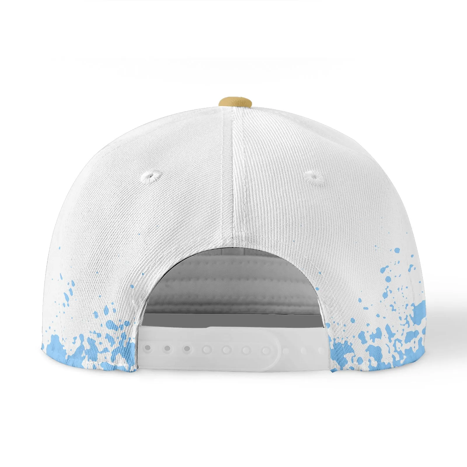 Custom White Blue Hat Sport Design Cap Stitched Adjustable Personalized YW061-D020231-10