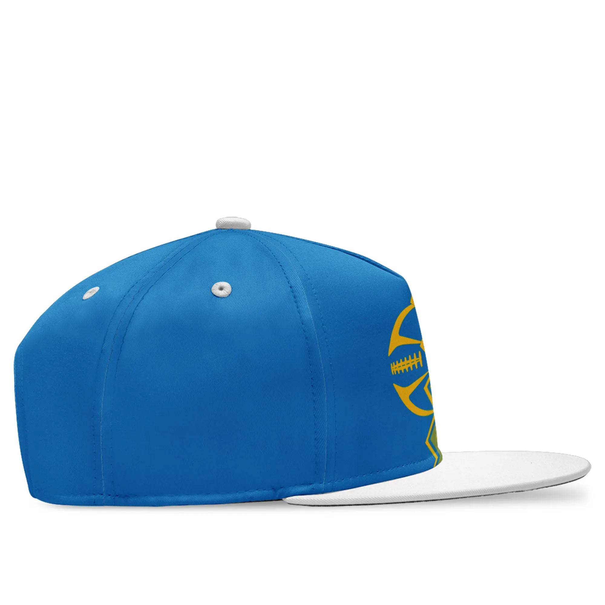 Custom Yellow Blue California Hat Sport Design Cap Stitched Adjustable Personalized PR067B-D028017-27