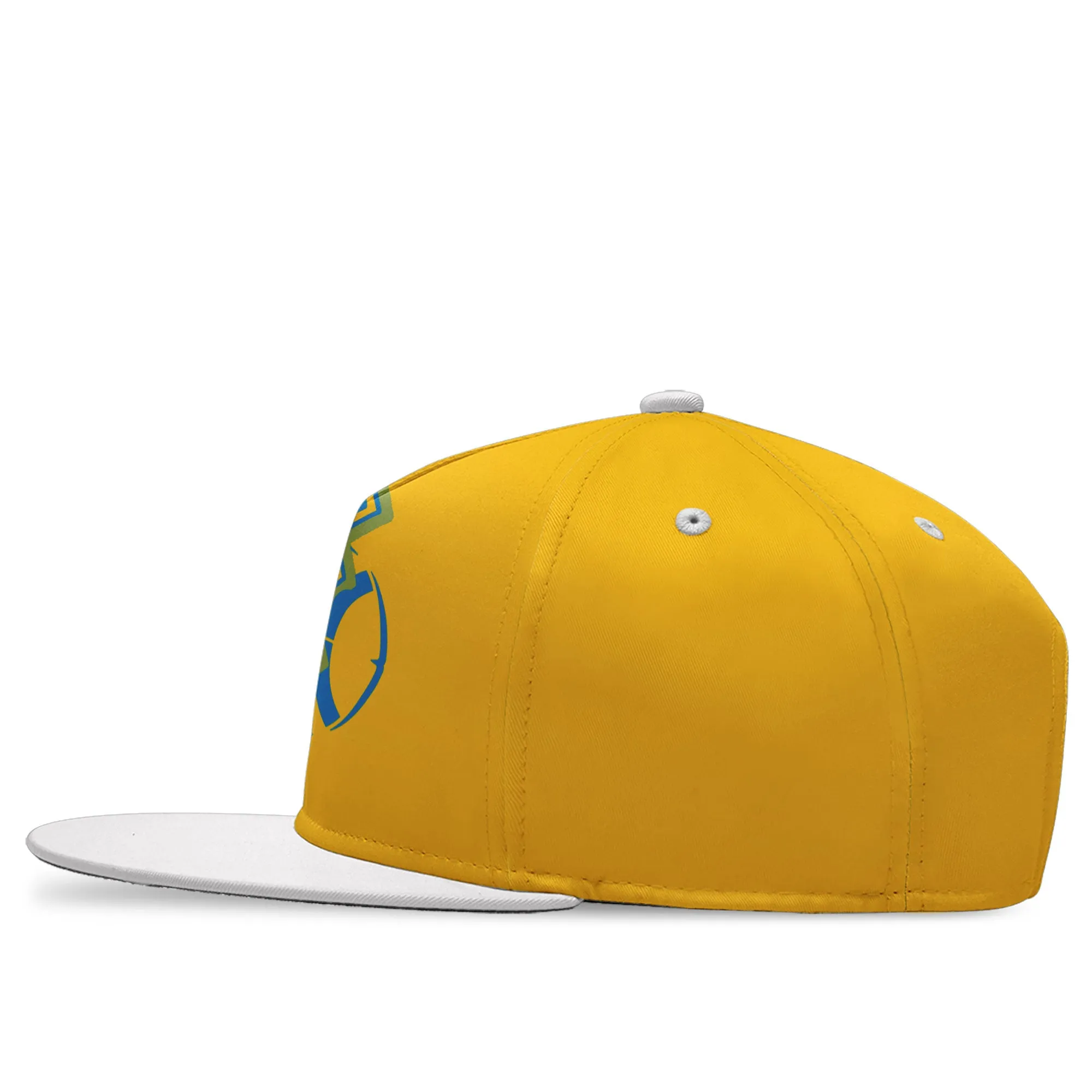 Custom Yellow Blue California Hat Sport Design Cap Stitched Adjustable Personalized PR067B-D028017-27