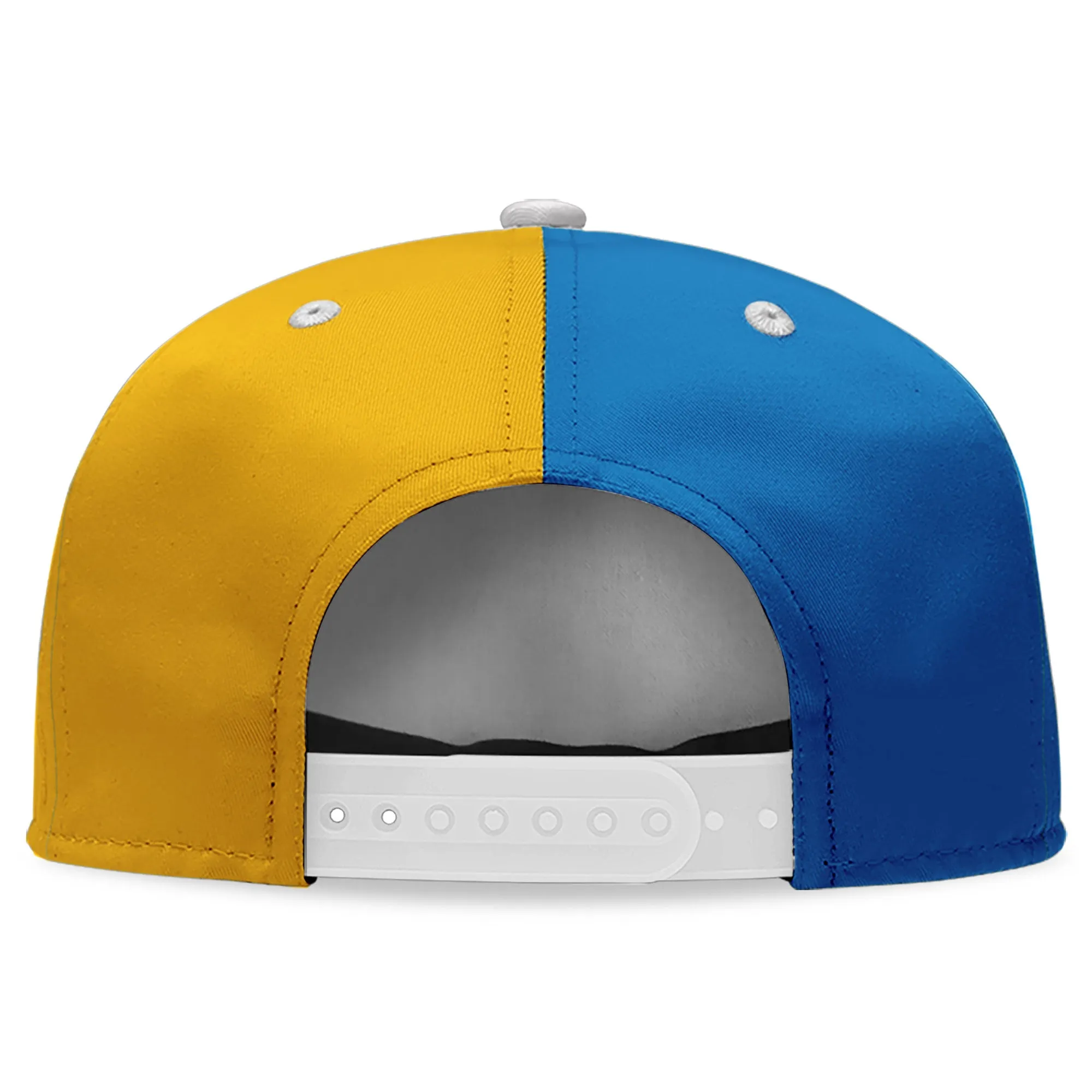 Custom Yellow Blue California Hat Sport Design Cap Stitched Adjustable Personalized PR067B-D028017-27