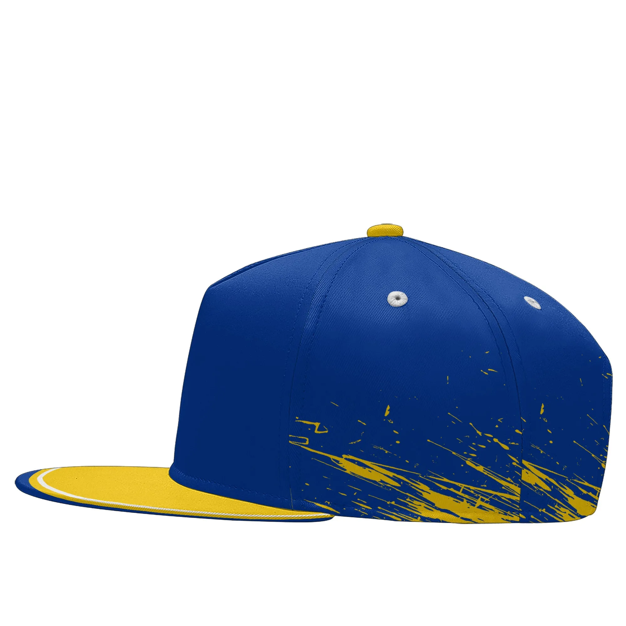 Custom Yellow Blue Los Angeles Hat Sport Design Cap Stitched Adjustable Personalized PR067B-D020261-15