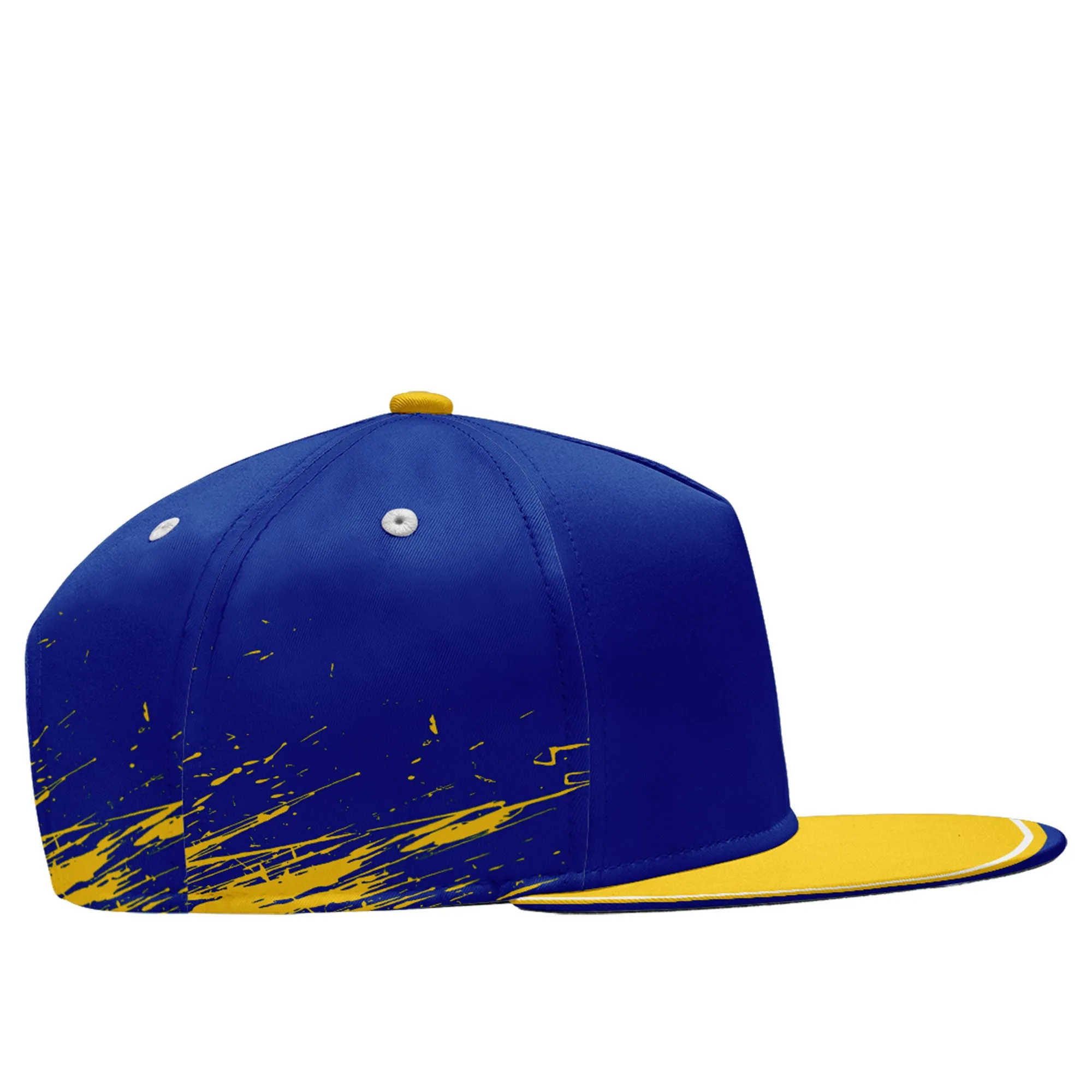 Custom Yellow Blue Los Angeles Hat Sport Design Cap Stitched Adjustable Personalized PR067B-D020261-15