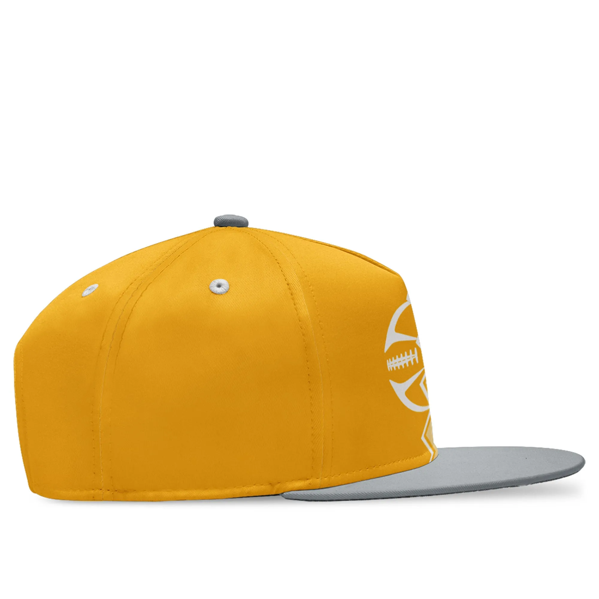 Custom Yellow White Pennsylvania Hat Sport Design Cap Stitched Adjustable Personalized PR067B-D028017-31