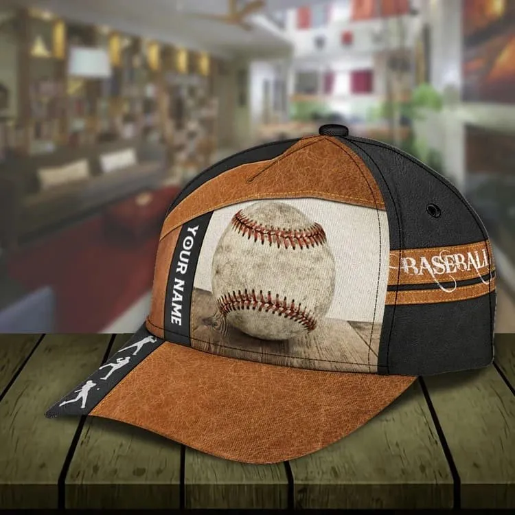 Customized Baseball Classic Cap for Friends, Glove and Baseball 3D Hat for Baseball Players