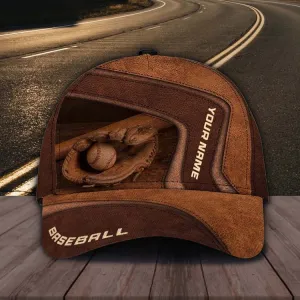 Customized Baseball Classic Cap for Friends, Glove and Baseball 3D Hat for Baseball Players