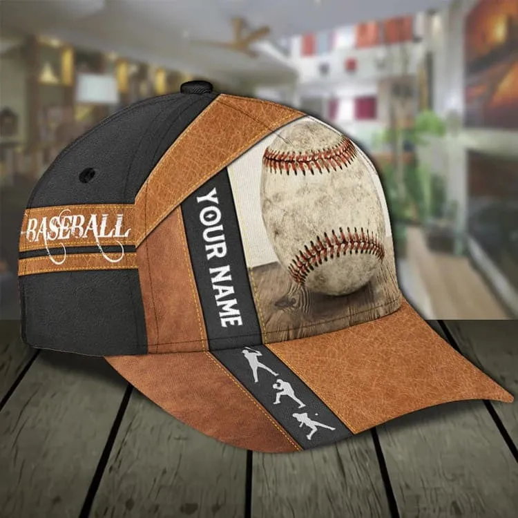 Customized Baseball Classic Cap for Friends, Glove and Baseball 3D Hat for Baseball Players