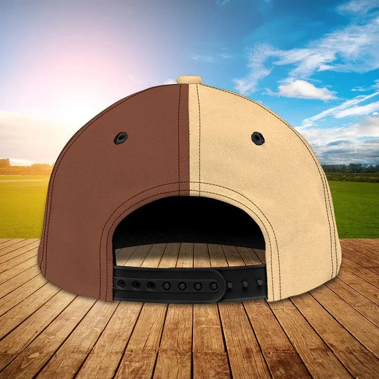 Customized Brown Horse Cap, 3D Baseball Cap Brown Horse Hat for Man