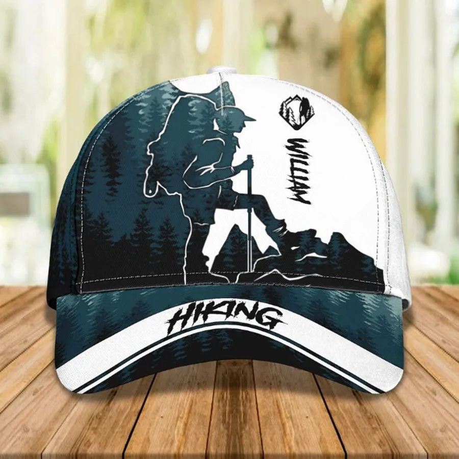 Customized Hiking Man 3D Classic Cap, Hiking Hat for Boyfriend - The Nature has music for Who listen Cap